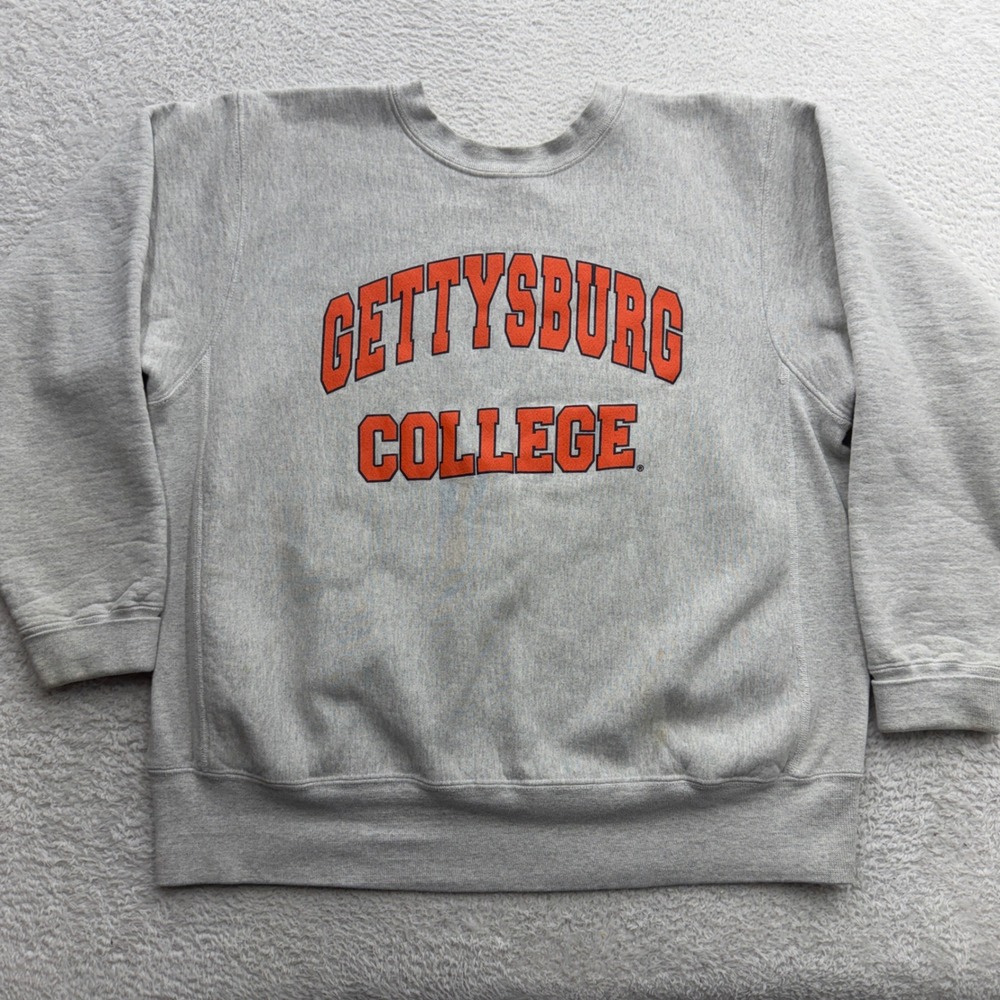 VTG The Cotton Exchange Gettysburg College Sweatshirt Mens Medium Gray Made USA